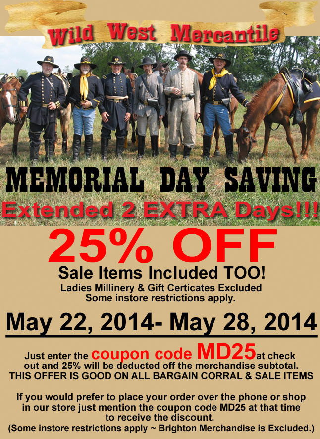 Wild West Mercantile Authentic Old West Clothing , Western Clothing