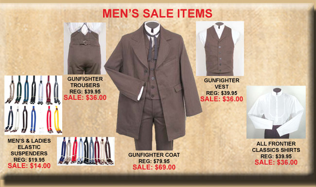 Wild West Mercantile Frontier Classics Men's Sale