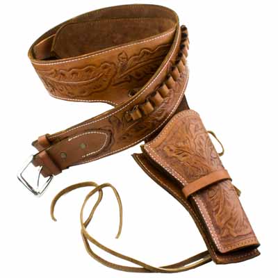 Tooled Leather Fast Draw Holster 
