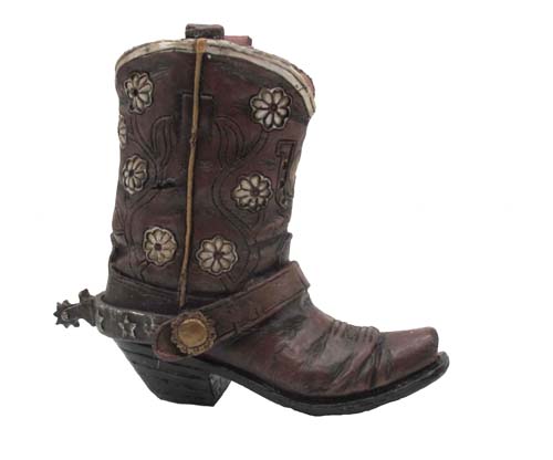 Boot Pencil Cup- Antique Brown 