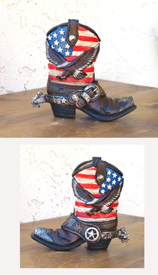Boot Pencil Cup -American Flag
