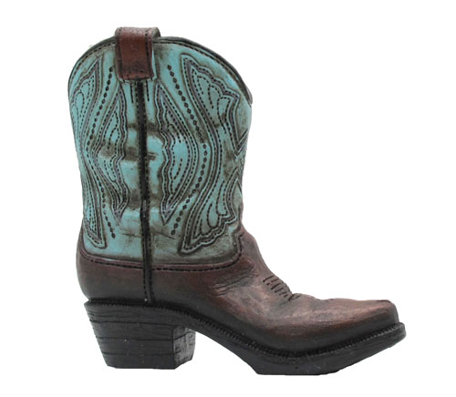 Boot Pencil Cup- Turquoise