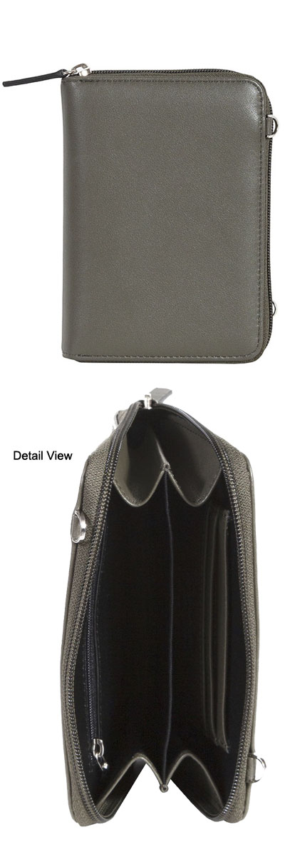 Leather Zip Top Wallet