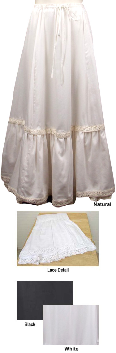 Cotton Drawstring Petticoat (3 Colors)