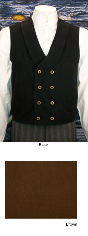 Double Breasted Canvas Vest (2 Colors)