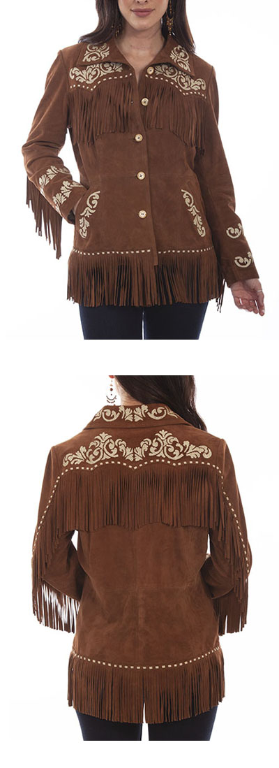 Ladies Fringe & Embroidered Jacket