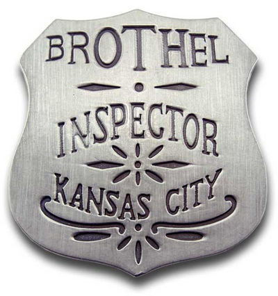 Brothel Inspector Badge Kansas City