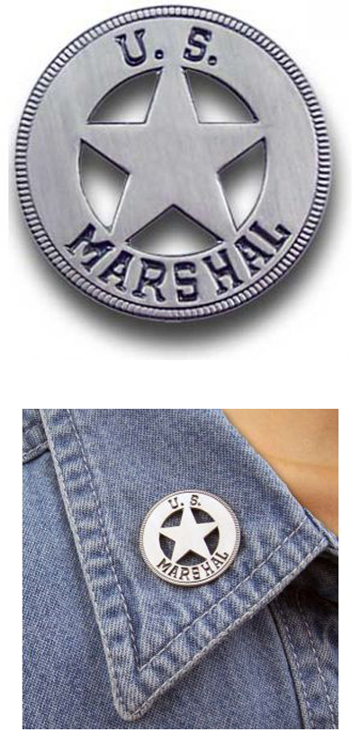 US Marshal Badge Pin