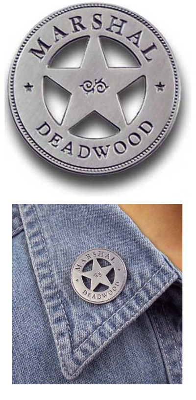 Marshal Deadwood Badge Pin