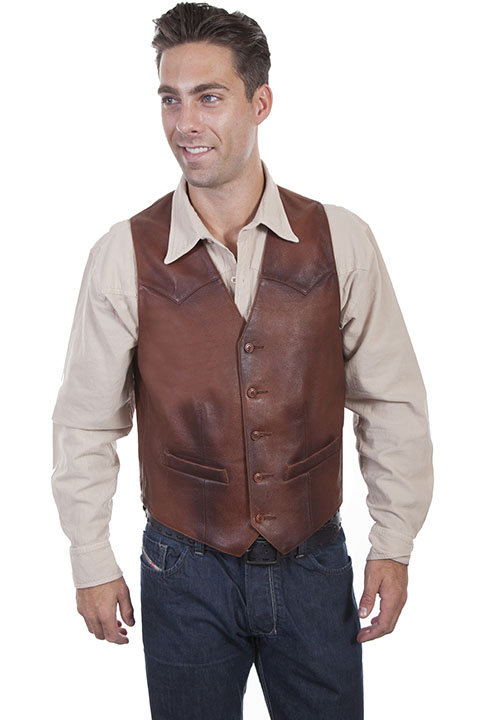 Two Tone Leather Vest