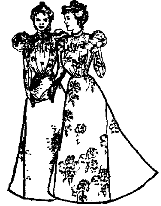 1897 Two Piece Dress Circular Skirt