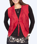 [Scully  Ladies Suede Fringe Vest]