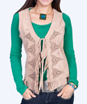[Scully  Ladies Suede Fringe Vest]