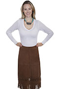 [Scully Lamb Suede Skirt]