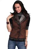 [Scully  Ladies Suede & Faux Fur Vest]