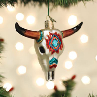 [Old World Christmas Southwester Steer Skull Ornament]
