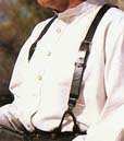 [Classic Old West Styles - Plain Leather Suspenders]