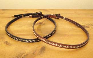 Leather/Horsehair Buckle Hat Band