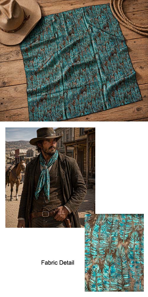 Desert Feather Silk Scarf