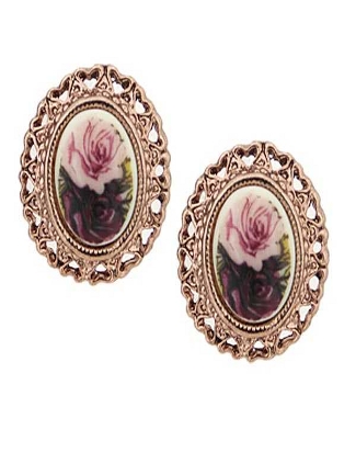 Amy Flower Button Earrings - CLOSE OUT ITEM