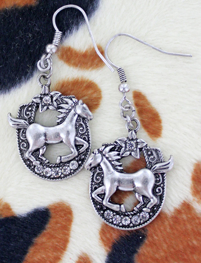 Horse & Horseshoe Earrings