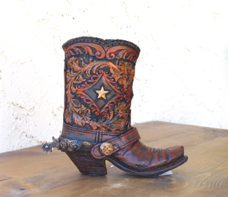 Boot Pencil Cup- Gold Star