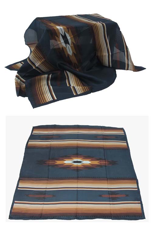 Silk Stripe Aztec Wild Rag