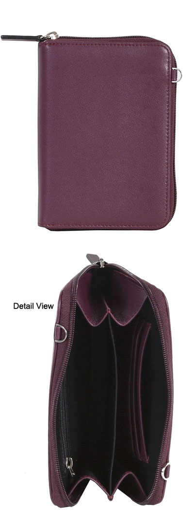 Leather Zip Top Wallet