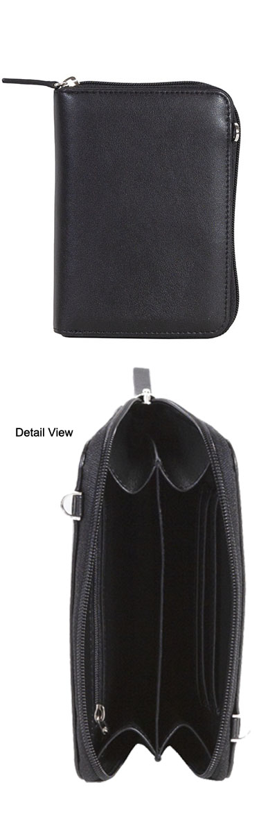 Leather Zip Top Wallet