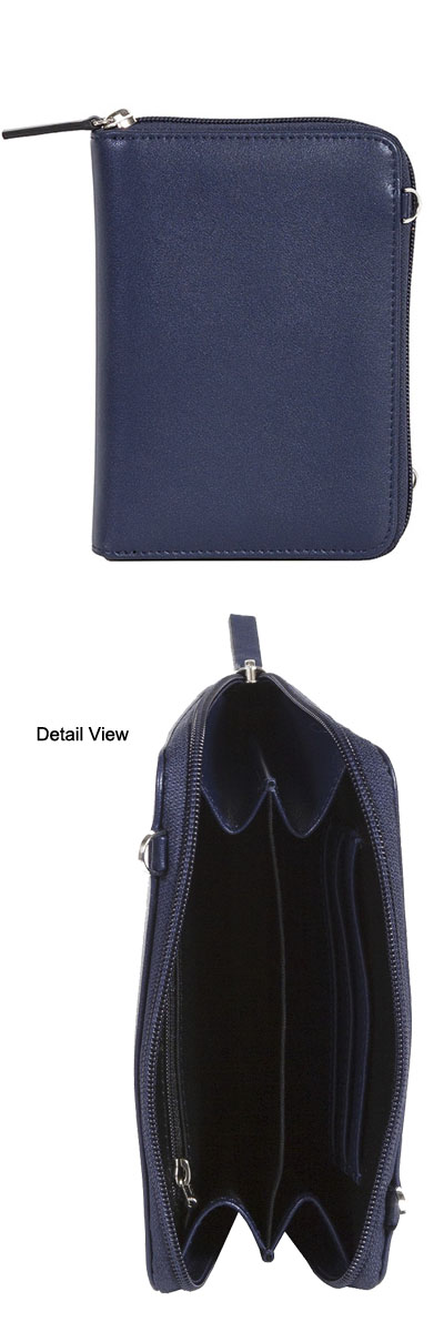 Leather Zip Top Wallet