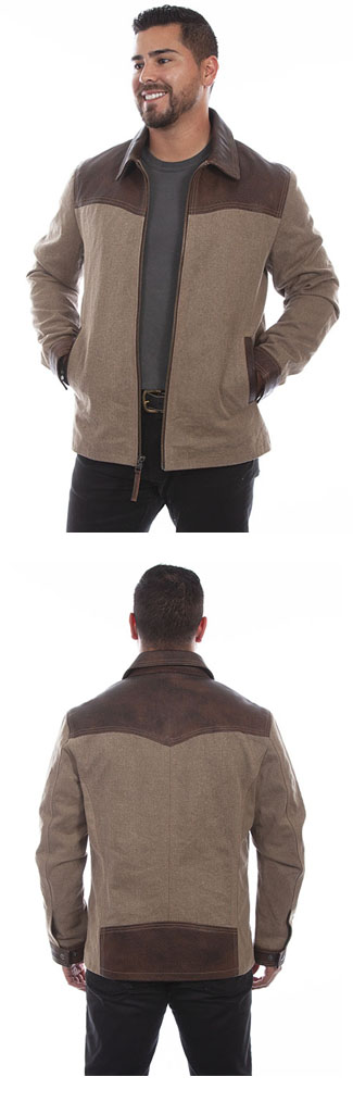 Leather Trim Jacket