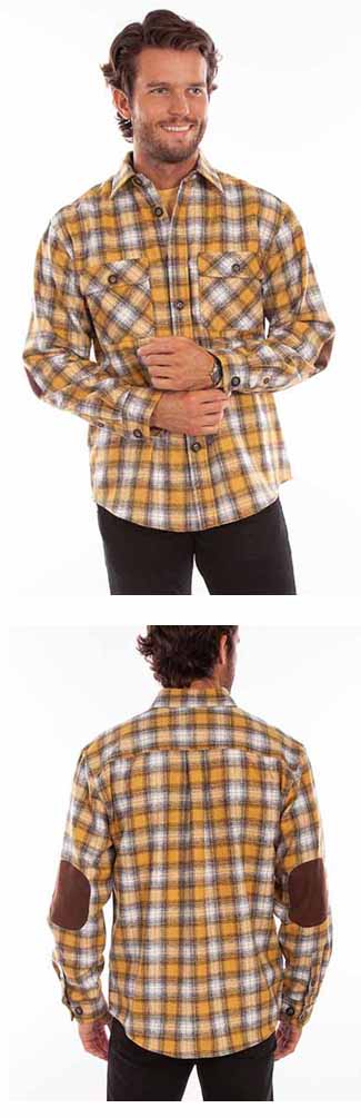 Elbow Patch Flannel Shirt