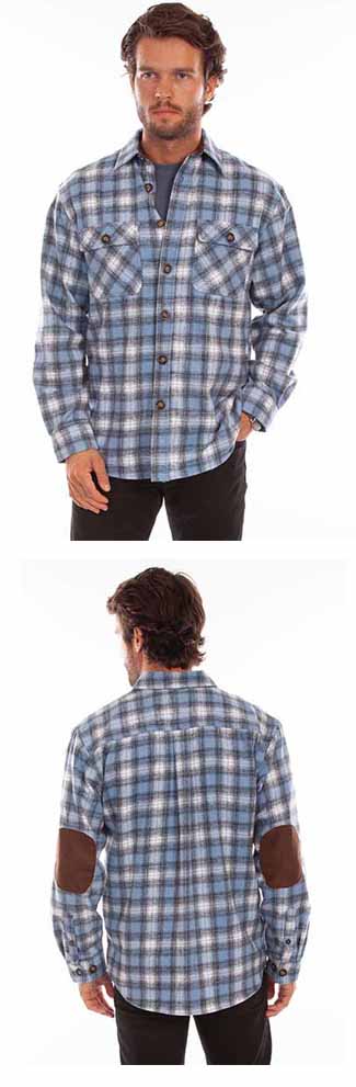 Elbow Patch Flannel Shirt