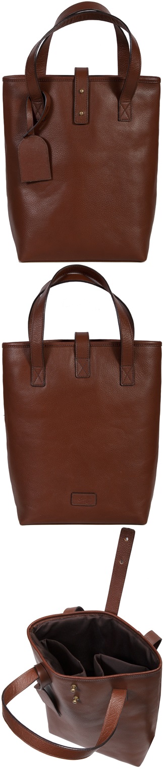 Pebbled Calf Leather Wine Bag