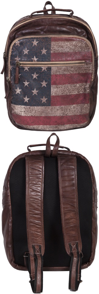 Patriot Collection Washed Cow Leather Backpack