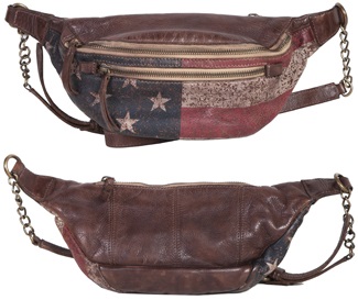 Patriot Collection Washed Cow Leather Waist Pouch