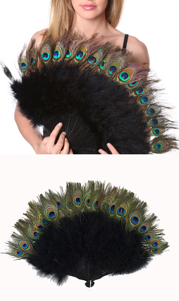 Marabou/Peacock Fan