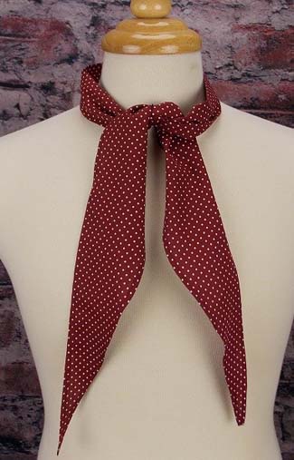 Cotton Apache Scarf -Burgundy Dot