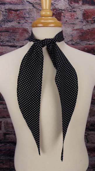 Cotton Apache Scarf -Black Dot
