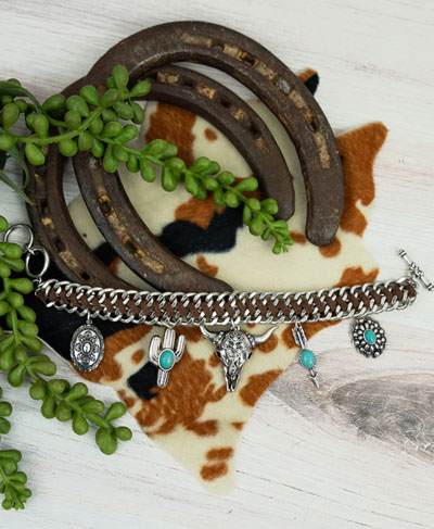 Miles of Texas Faux Leather Bracelet