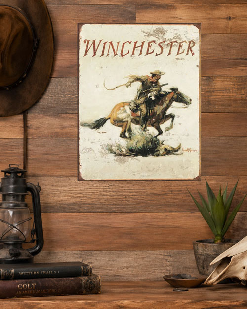 Winchester Logo Tin Sign