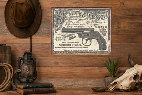 Smith & Wesson 1892 Tin Sign