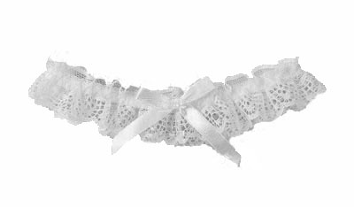 Ladies' Lace Leg Garter - White