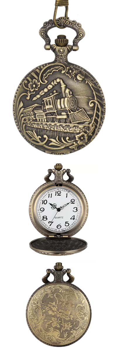 Vintage Steam Train Pocket Watch