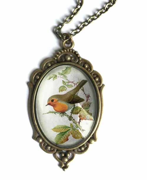 Spring Robin Pendent Necklace