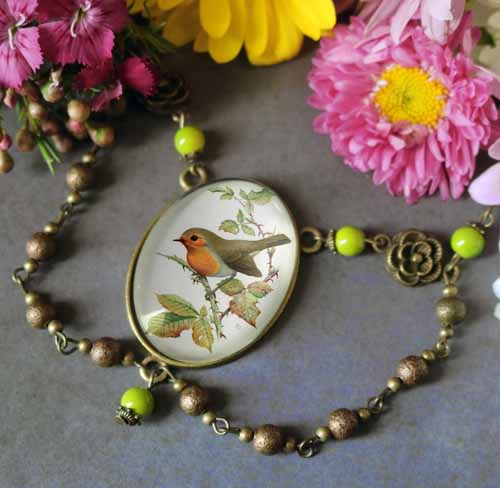Vintage Robin Necklace