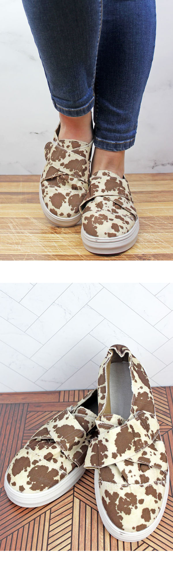 On The Moove Criss-Cross Sneakers
