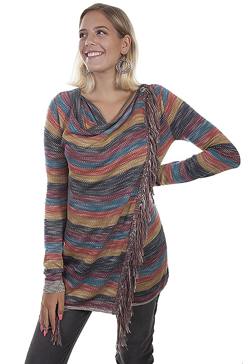 Scully Honey Creek Fringe Sweater | Wild West Mercantile