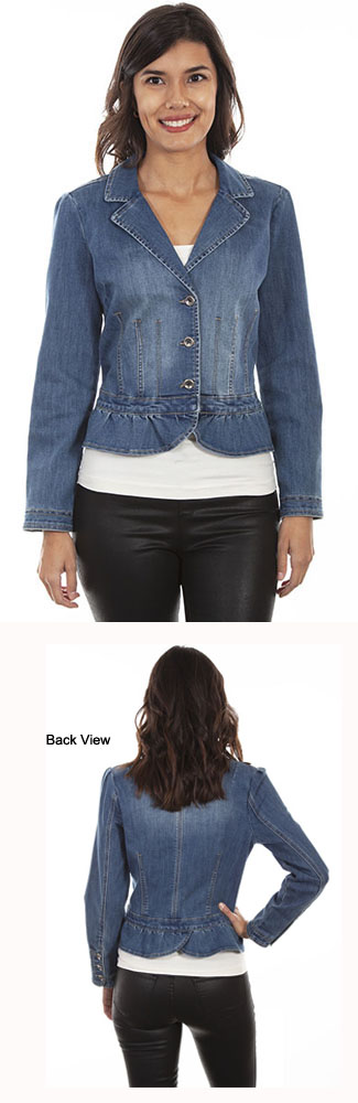 Peplum Denim Jacket