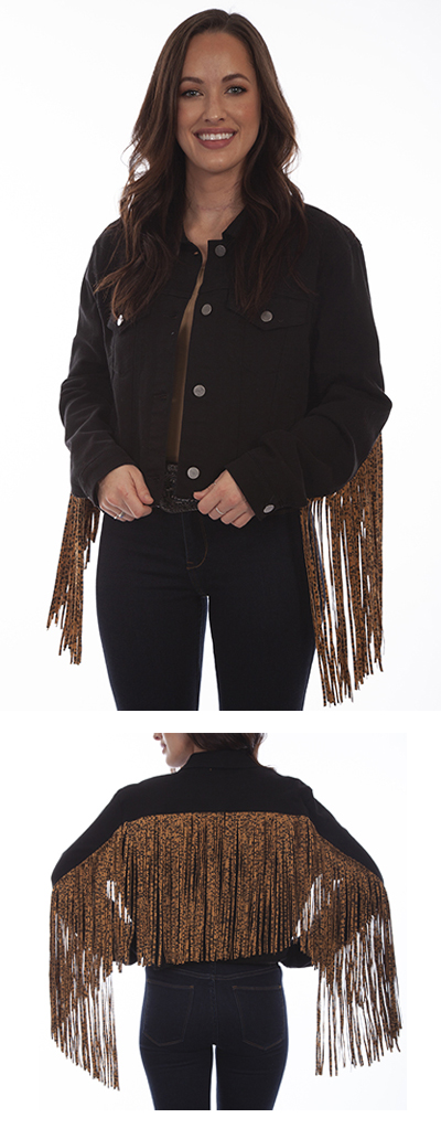 Fringe Denim Jacket*